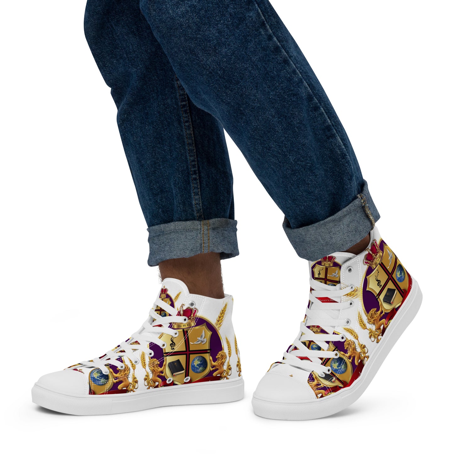 Men’s high top canvas shoes